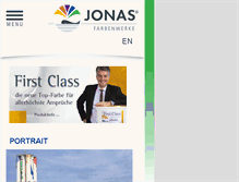 Tablet Screenshot of jonas-farbenwerke.de